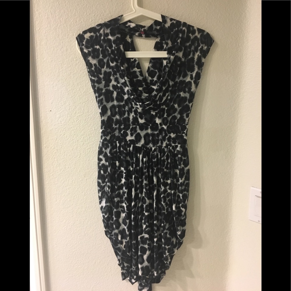 Women  animal print leopard print dress
